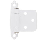 Variable Overlay Self-Closing, Face Mount White Hinge - 2 Pack
