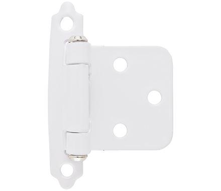 Variable Overlay Self-Closing, Face Mount White Hinge - 2 Pack