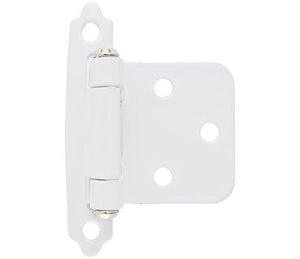 Variable Overlay Self-Closing, Face Mount White Hinge - 2 Pack