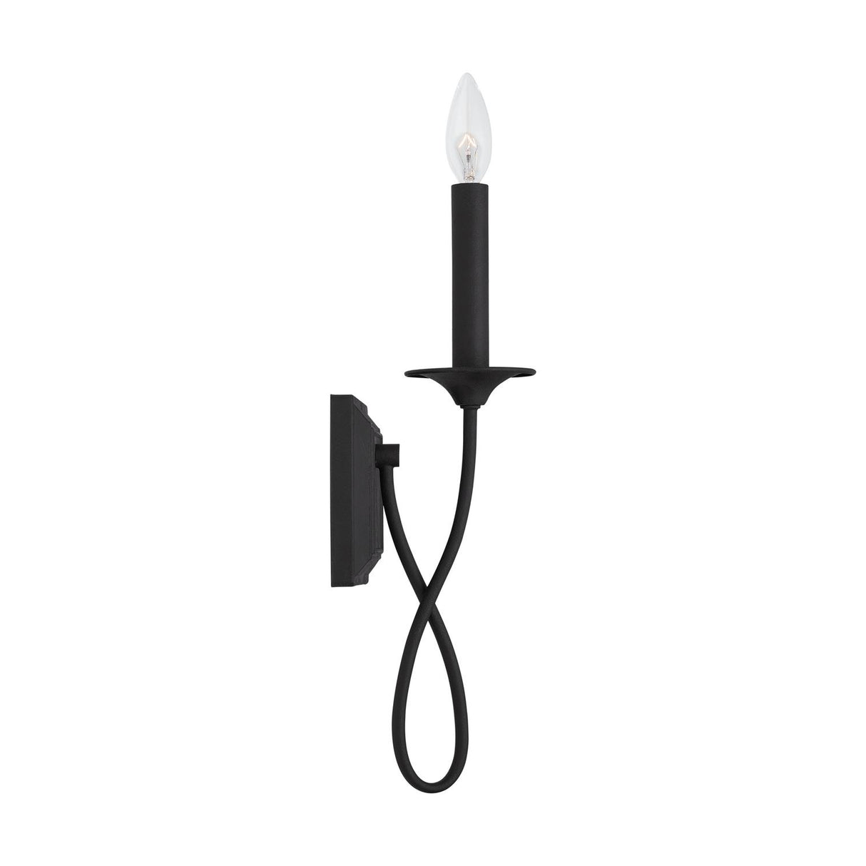 Capital Lighting 637211BI Vincent 1 Light Sconce Black Iron