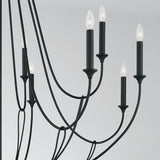 Capital Lighting 441601BI Bentley 12 Light Chandelier Black Iron