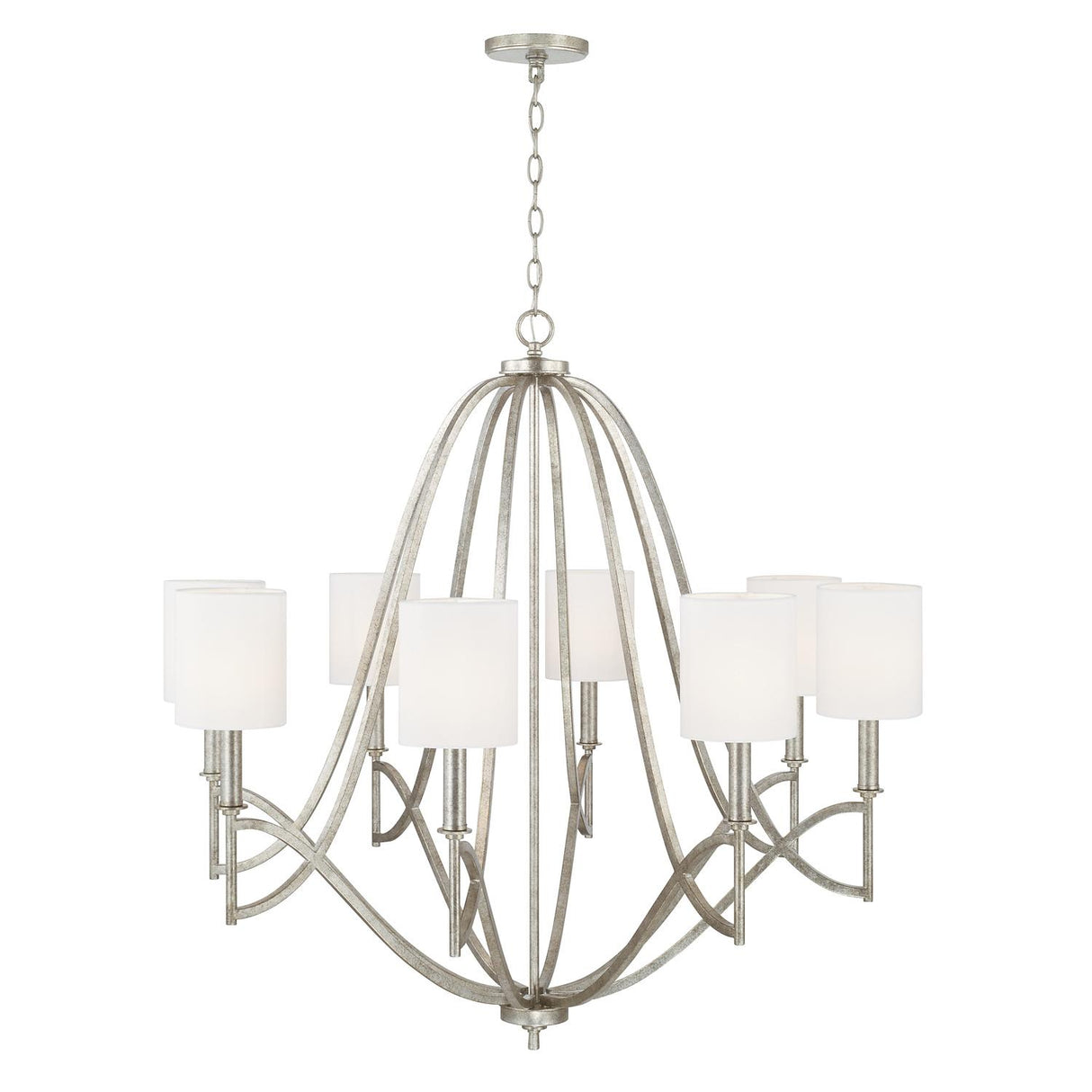 Capital Lighting 442381AS-701 Sylvia 8 Light Chandelier Antique Silver