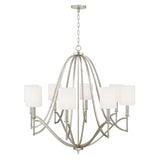 Capital Lighting 442381AS-701 Sylvia 8 Light Chandelier Antique Silver