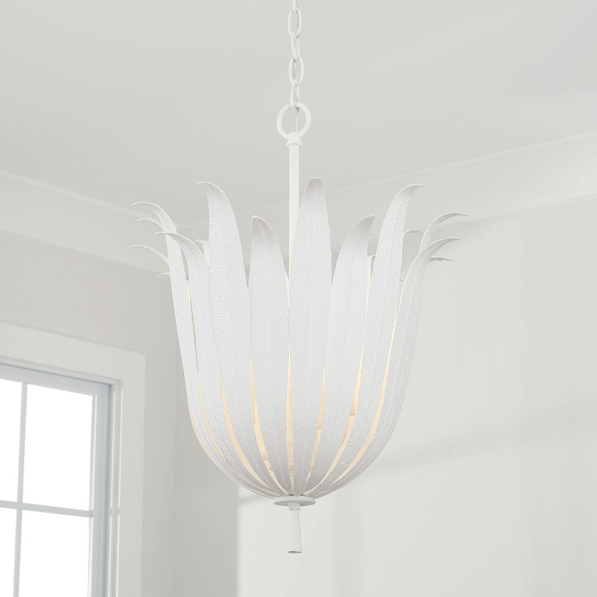 Capital Lighting 349542XW Eden 4 Light Pendant Textured White