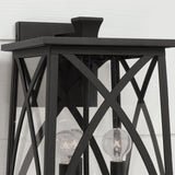 Capital Lighting 946531BK Marshall 3 Light Outdoor Wall Lantern Black