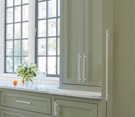 Amerock Cabinet Knob Polished Nickel 1-15/16 inch (49 mm) Length Bar Pulls 1 Pack Drawer Knob Cabinet Hardware