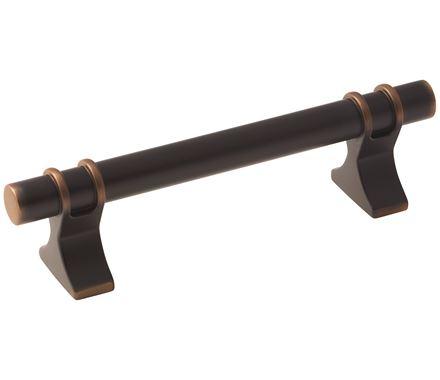 Amerock Cabinet Pull Oil Rubbed Bronze 3-3/4 inch (96 mm) Center to Center Davenport 1 Pack Drawer Pull Drawer Handle Cabinet Hardware