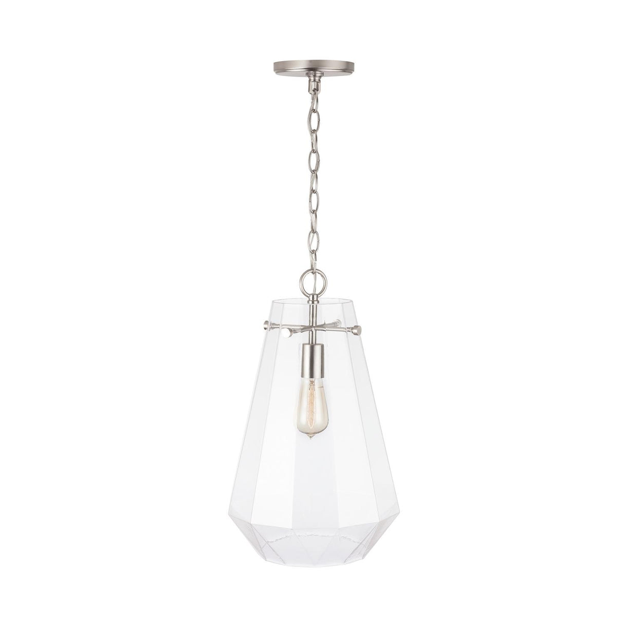 Capital Lighting 338316BN Lee 1 Light Pendant Brushed Nickel