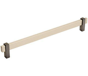 Amerock Cabinet Pull Silver Champagne/Black Nickel 10-1/16 inch (256 mm) Center to Center Mulino 1 Pack Drawer Pull Drawer Handle Cabinet Hardware