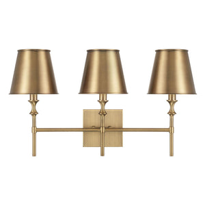 Capital Lighting 149731AD-708 Whitney 3 Light Vanity Aged Brass