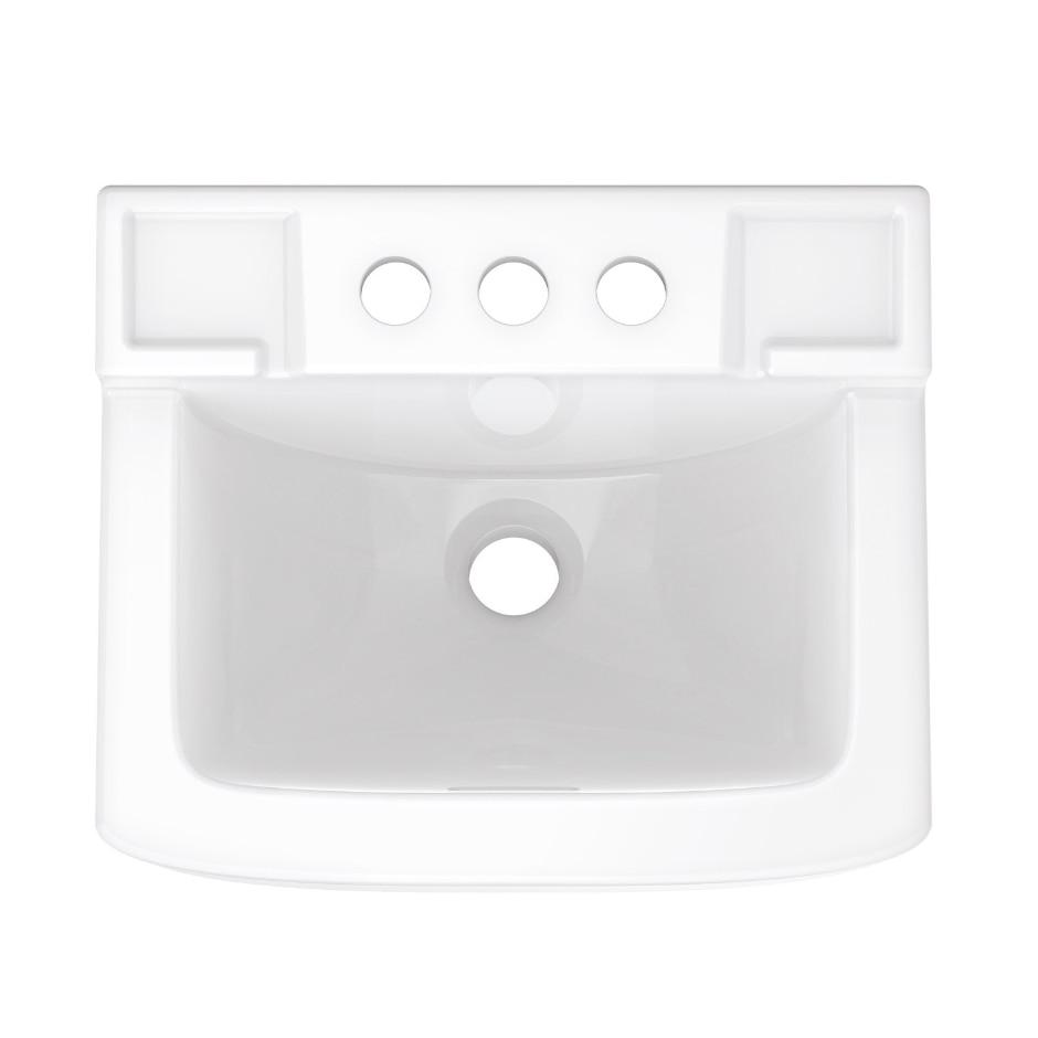 Gerber G0012354 White West Point Space Saving 4" Centers Wall Hung Bathroom Sink