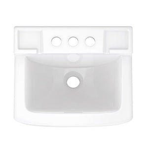 Gerber G0012354 White West Point Space Saving 4" Centers Wall Hung Bathroom Sink
