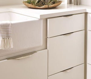 Amerock Cabinet Edge Pull Polished Nickel 4-3/16 inch (106 mm) Center to Center Aloft 1 Pack Drawer Pull Drawer Handle Cabinet Hardware