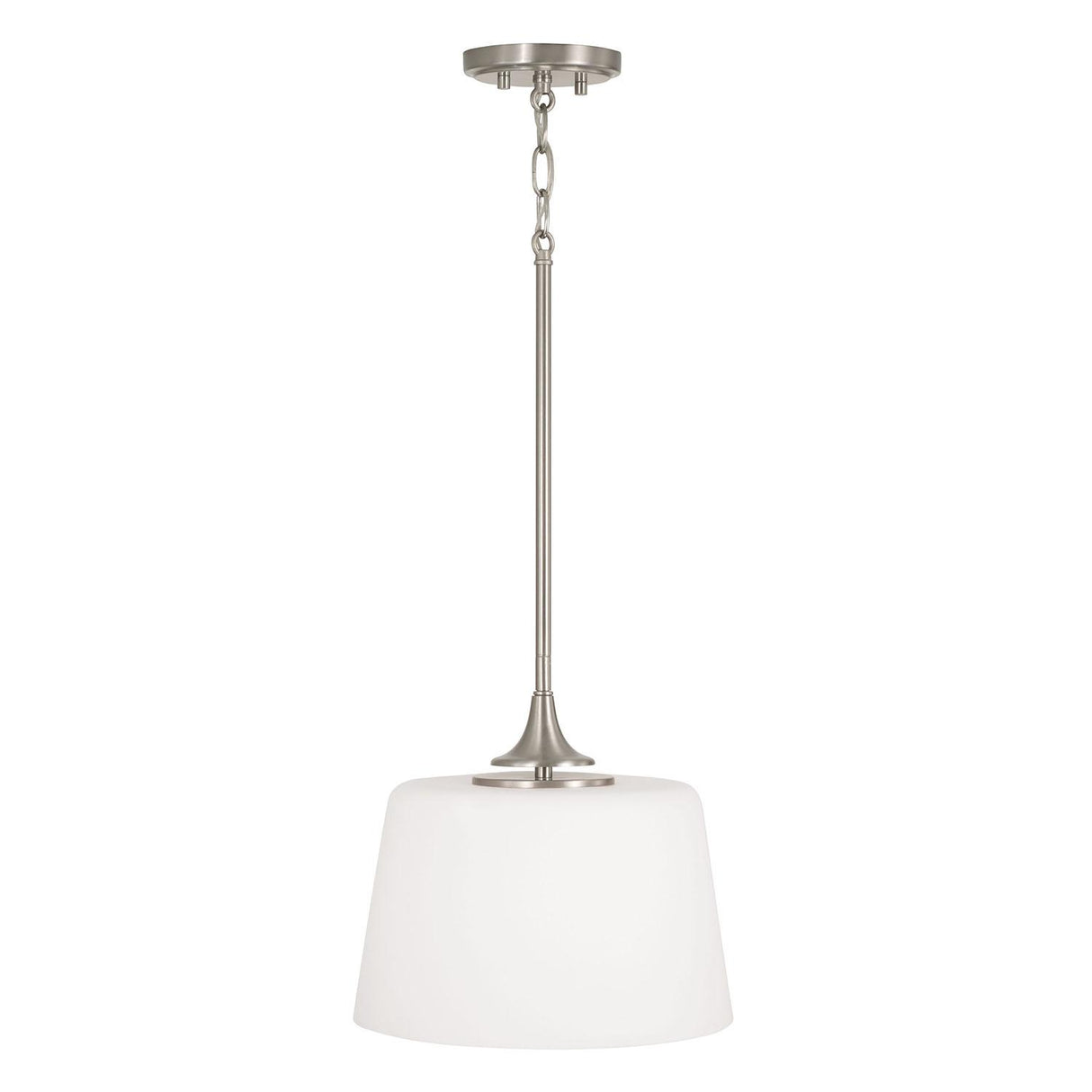 Capital Lighting 248911BN Presley 1 Light Dual Mount Semi-Flush/Pendant Brushed Nickel