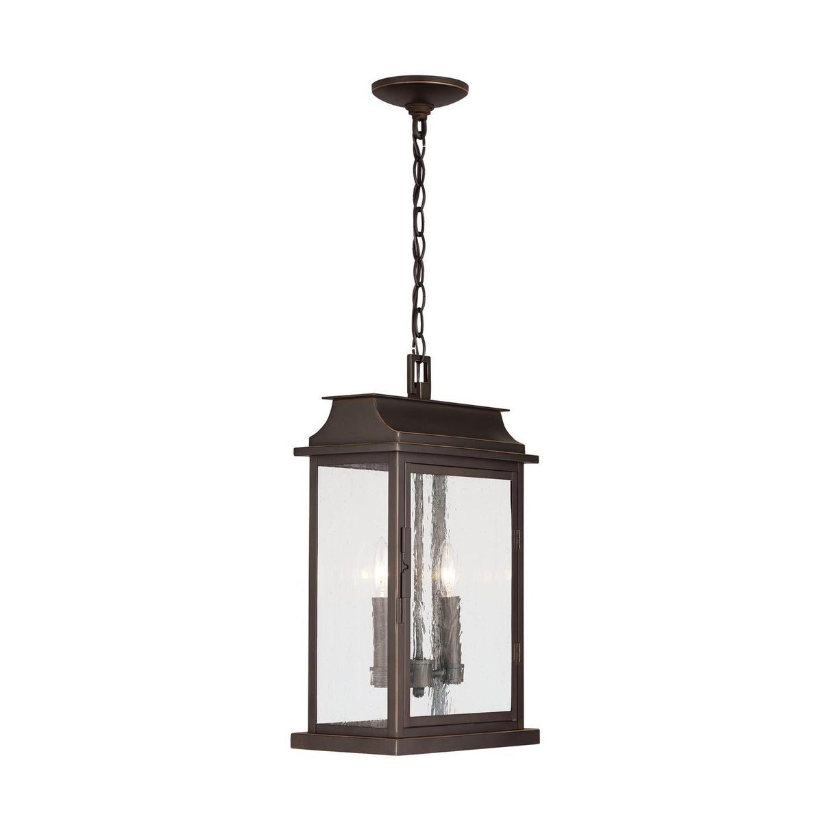 Capital Lighting 936823OZ Bolton 2 Light Outdoor Hanging Lantern Oiled Bronze