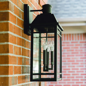 Capital Lighting 927131BK Braden 3 Light Outdoor Wall Lantern Black