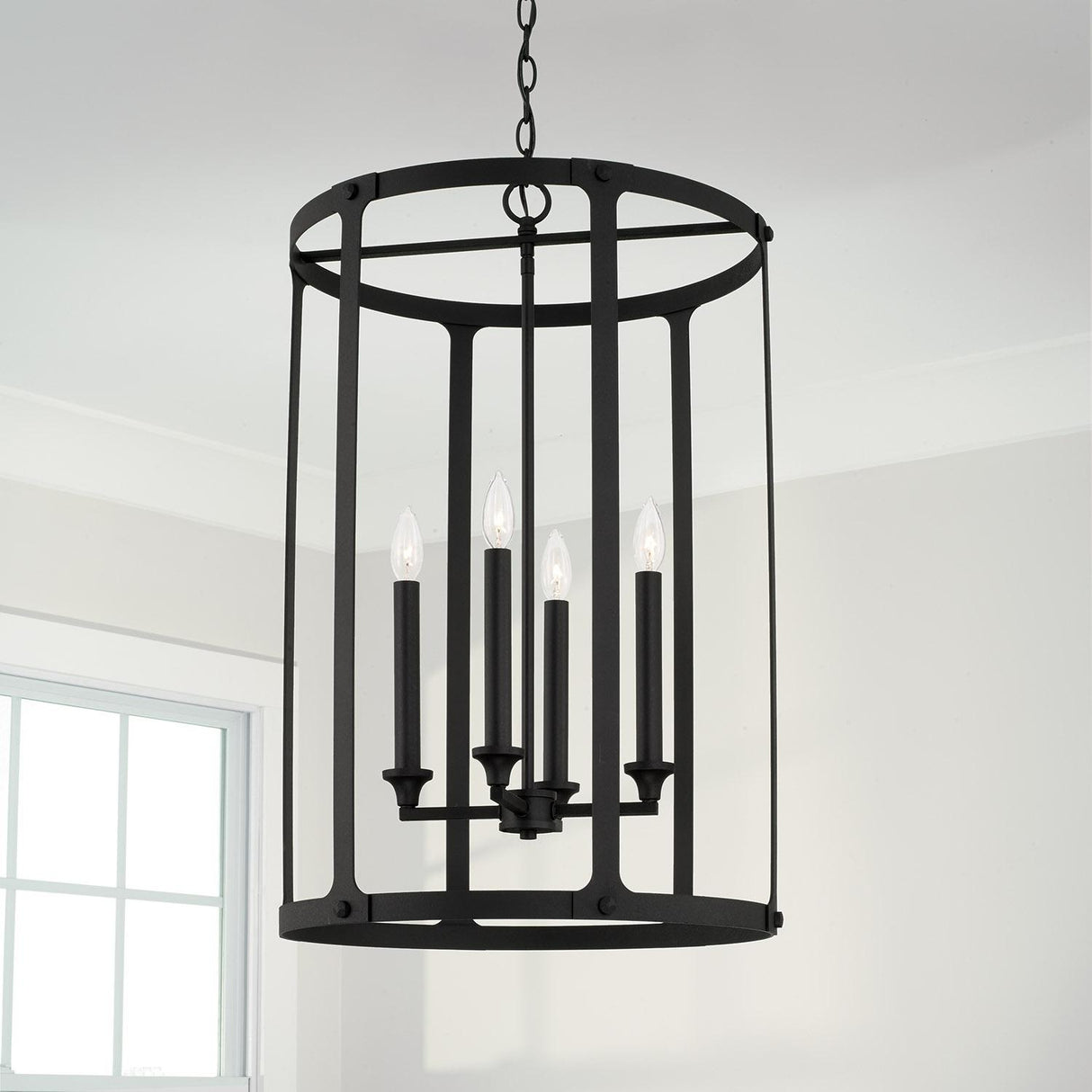 Capital Lighting 544941BI Brennen 4 Light Foyer Black Iron
