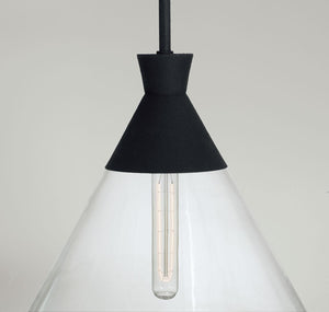 Capital Lighting 350311XK Paloma 1 Light Pendant Textured Black