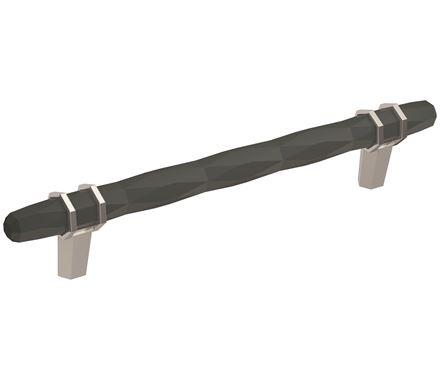 Amerock Cabinet Pull Black Bronze/Polished Chrome 6-5/16 inch (160 mm) Center-to-Center London 1 Pack Drawer Pull Drawer Handle Cabinet Hardware