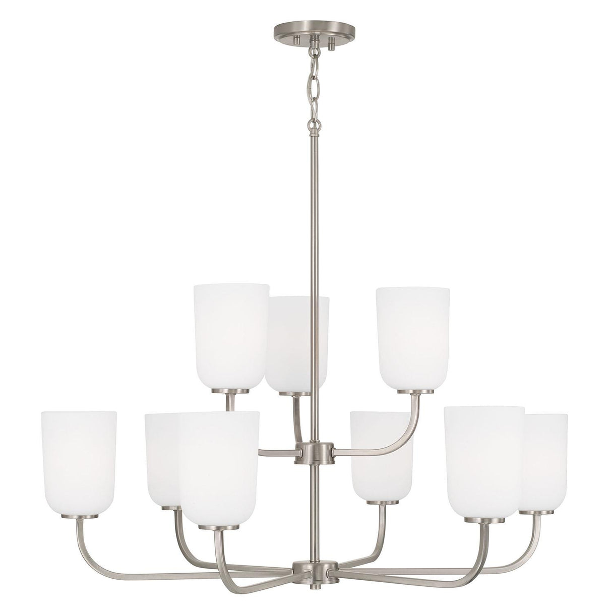 Capital Lighting 448891BN-542 Lawson 9 Light Chandelier Brushed Nickel