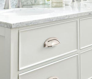 Amerock Cabinet Cup Pull Polished Nickel 3 inch. (76 mm) & 4 inch. (102 mm) Center to Center Ashby 1 Pack Drawer Pull Drawer Handle Cabinet Hardware