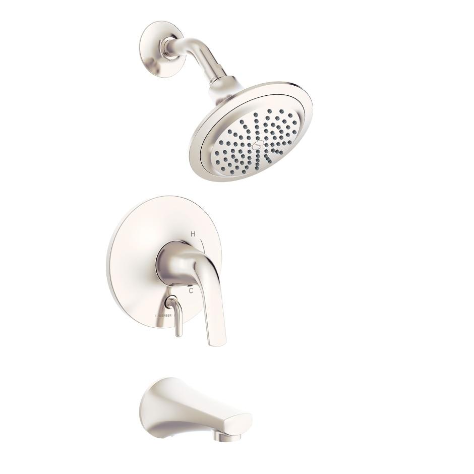 Gerber D502034BSTC Satin Black Lemora Tub & Shower Trim Kit, Diverter On Valve, 2.0GPM