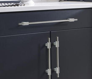 Amerock Cabinet Pull Polished Chrome/Black Chrome 5-1/16 inch (128 mm) Center to Center Urbanite 1 Pack Drawer Pull Drawer Handle Cabinet Hardware