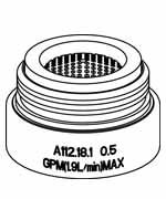 Gerber GA603368N Chrome 0.5GPM, Male, Electronic Faucet