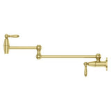 Port Haven 2-Handle Pot Filler Faucet in Brushed Gold