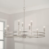 Capital Lighting 448791BN Fuller 9 Light Chandelier Brushed Nickel