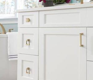 Amerock Cabinet Knob Golden Champagne 1-3/16 inch (30 mm) Length Blackrock 1 Pack Drawer Knob Cabinet Hardware