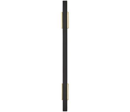 Amerock Cabinet Pull Brushed Gold/Matte Black 5-1/16 inch (128 mm) Center to Center Urbanite 1 Pack Drawer Pull Drawer Handle Cabinet Hardware