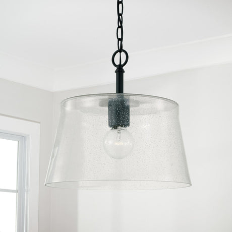 Capital Lighting 246911MB Baker 1 Light Pendant Matte Black