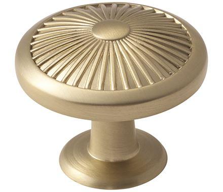 Amerock Cabinet Knob Golden Champagne 1-3/8 inch (35 mm) Diameter Crawford 1 Pack Drawer Knob Cabinet Hardware