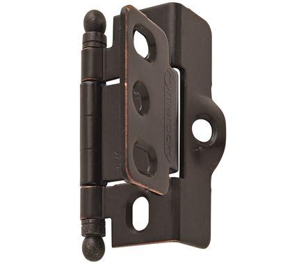 Amerock Cabinet Hinge 3/4 inch (19 mm) Door Thickness Hinge Oil Rubbed Bronze 1 Pack Non Self-Closing Hinge Full Wrap Hinge Cabinet Door Hinge