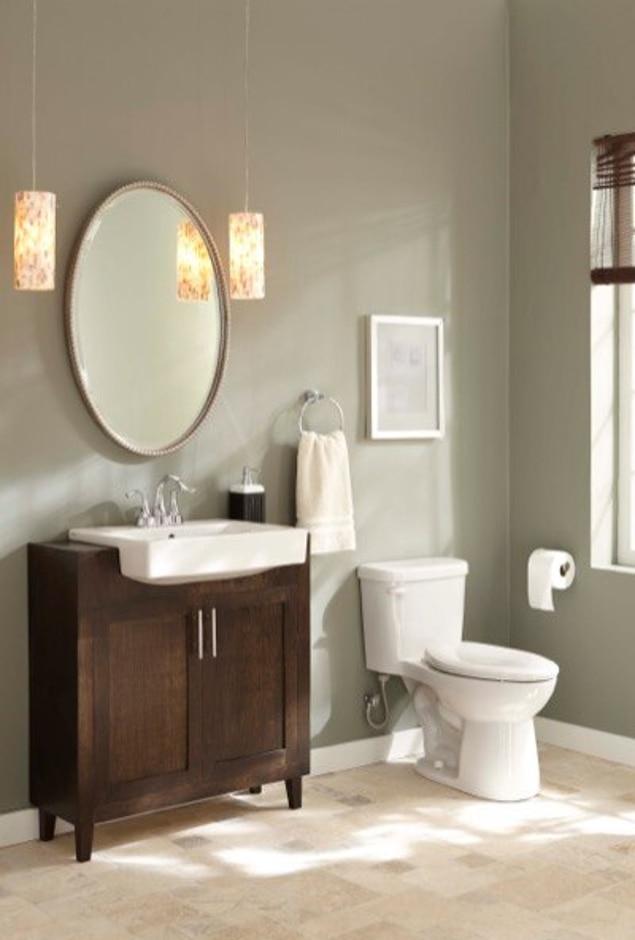 Gerber G0012825 White Wicker Park 4" Centers Semi-recessed Bathroom Sink