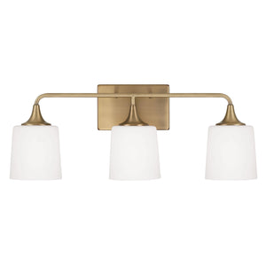 Capital Lighting 148931AD-541 Presley 3 Light Vanity Aged Brass