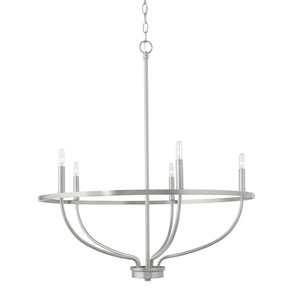 Capital Lighting 428551BN Greyson 5 Light Chandelier Brushed Nickel