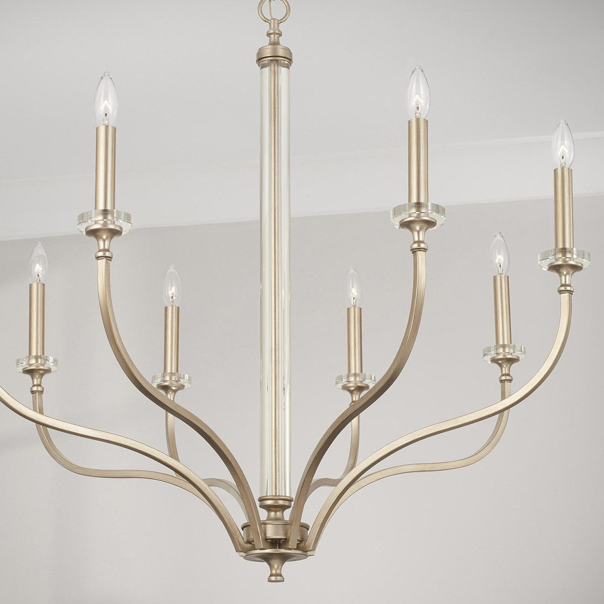 Capital Lighting 444881BS Breigh 8 Light Chandelier Brushed Champagne