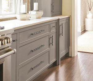 Amerock Cabinet Pull Black Chrome/Satin Nickel 5-1/16 inch (128 mm) Center-to-Center London 1 Pack Drawer Pull Drawer Handle Cabinet Hardware