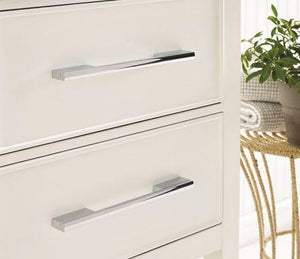 Amerock Cabinet Pull Polished Chrome 8 inch (203 mm) Center to Center Separa 1 Pack Drawer Pull Drawer Handle Cabinet Hardware
