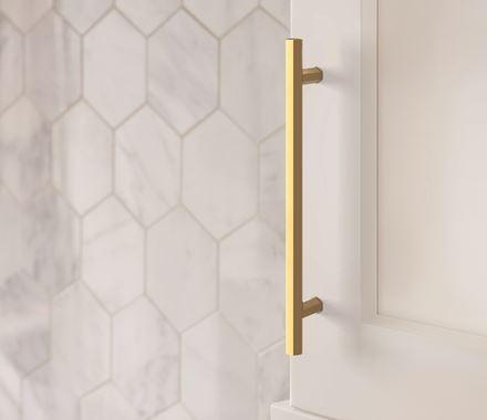 Amerock Cabinet Pull Champagne Bronze 6-5/16 inch (160 mm) Center-to-Center Caliber 1 Pack Drawer Pull Cabinet Handle Cabinet Hardware
