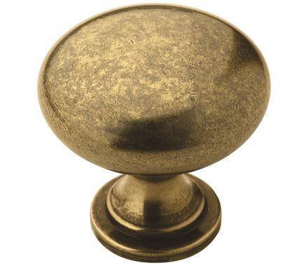 Amerock Cabinet Knob Burnished Brass 1-1/4 inch (32 mm) Diameter Edona 1 Pack Drawer Knob Cabinet Hardware