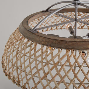 Capital Lighting 340862GK Rainey 6 Light Pendant Grey Wash and Antique Nickel