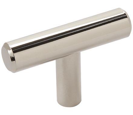 Amerock Cabinet Knob Polished Nickel 1-15/16 inch (49 mm) Length Bar Pulls 1 Pack Drawer Knob Cabinet Hardware