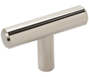 Amerock Cabinet Knob Polished Nickel 1-15/16 inch (49 mm) Length Bar Pulls 1 Pack Drawer Knob Cabinet Hardware