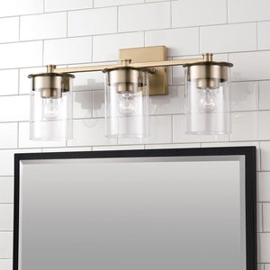 Capital Lighting 146831AD-532 Mason 3 Light Vanity Aged Brass