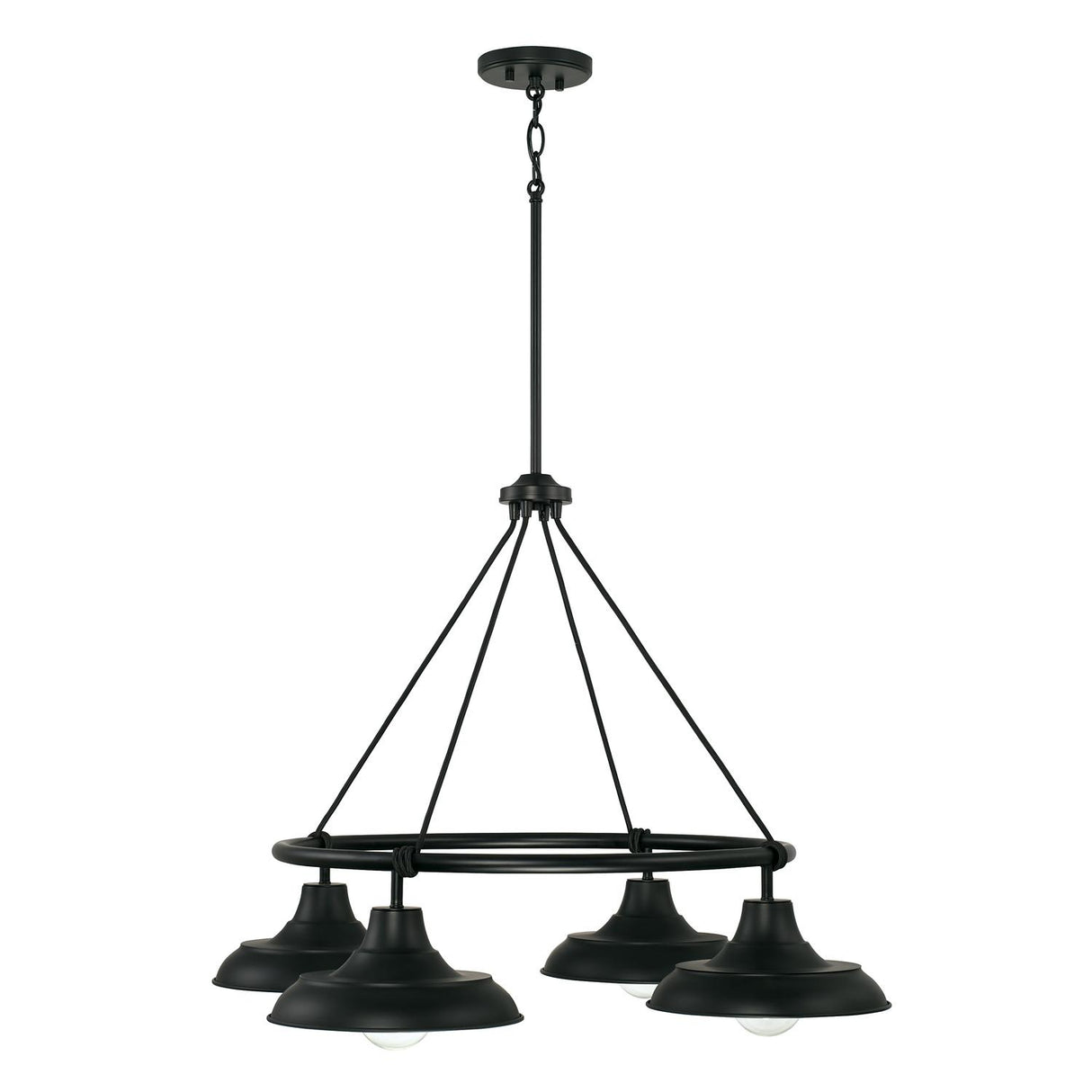 Capital Lighting 442141MB Jones 4 Light Chandelier Matte Black