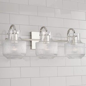 Capital Lighting 145131PN Nyla 3 Light Vanity Polished Nickel