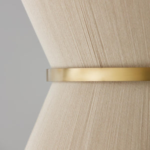 Capital Lighting 341281NP Cecilia 8 Light Pendant Bleached Natural Rope and Patinaed Brass